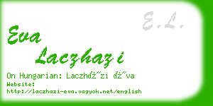 eva laczhazi business card